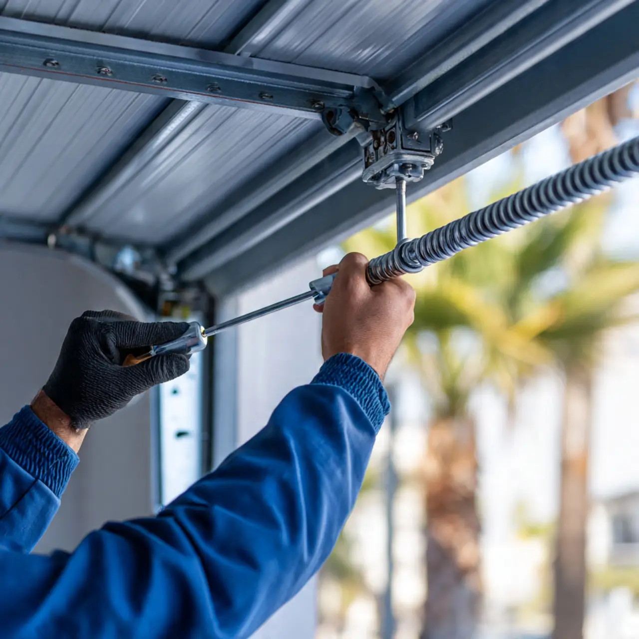Garage door spring repair